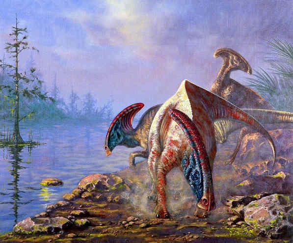 [Hadrosarus_Dinosaurs-Parasaurlophuses-By_the_lake.jpg]